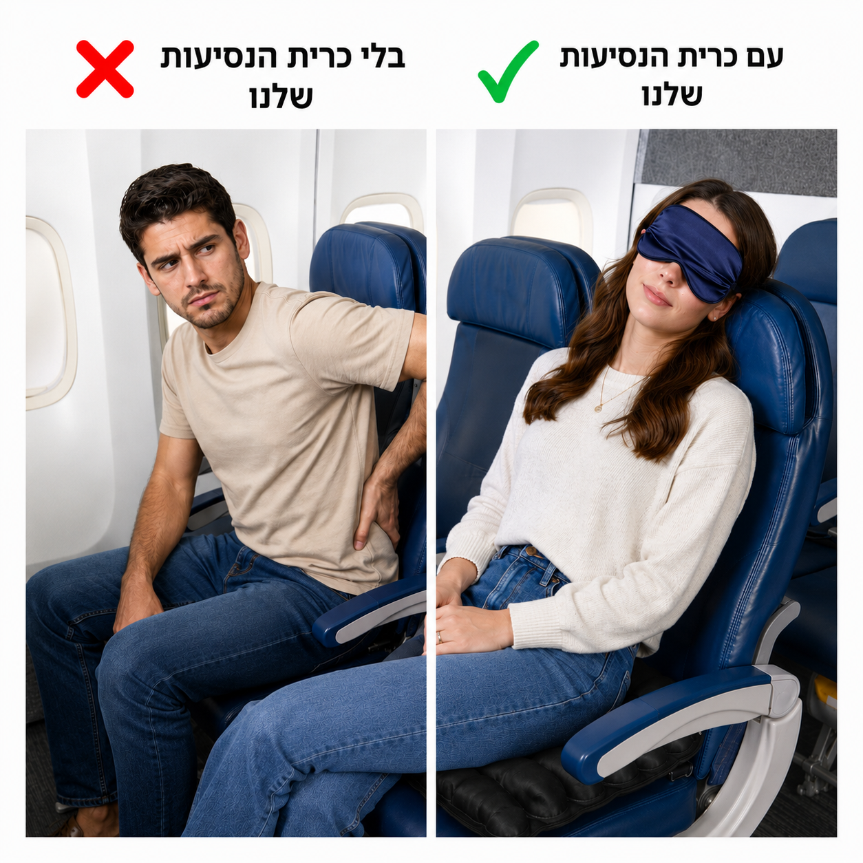 כרית לטיסה נעימה ללא כאבי גב